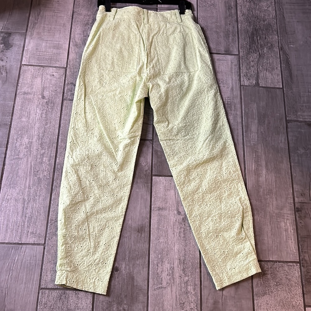 Derek Lam 10 Crosby eyelet cargo light green pants size 4 small women’s nwot - Picture 7 of 10